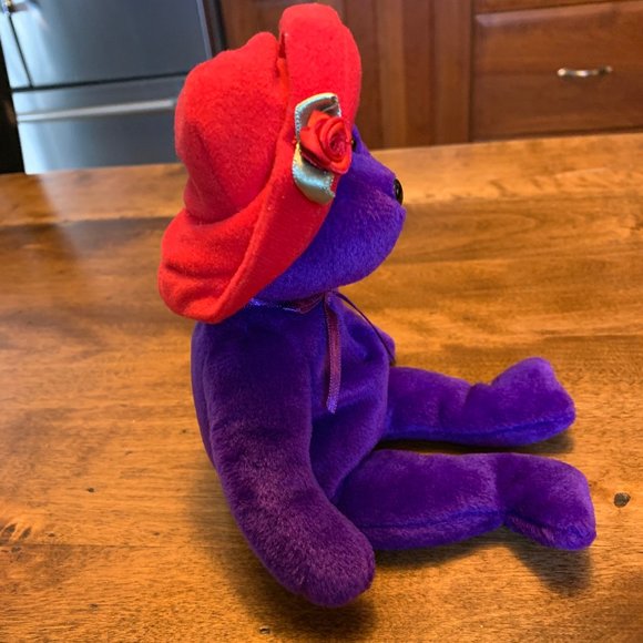 Ty Beanie Baby -RUBY- The Red Hat Society Bear - Picture 4 of 12
